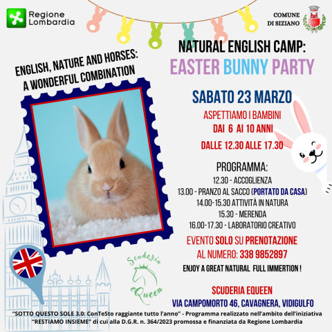  SOTTO QUESTO SOLE 3.0- ''NATURAL ENGLISH CAMP - EASTER BUNNY PARTY''