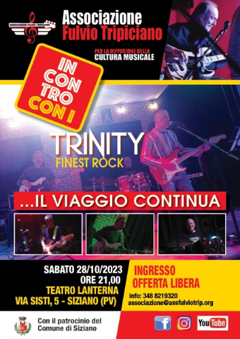 Sabato 28 ottobre - serata rock e blues con la band trinity finest rock