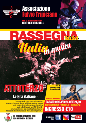 6 APRILE 2024 - RASSEGNA MUSICALE "ITALIA IN MUSICA 2024"