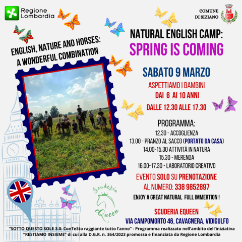 SOTTO QUESTO SOLE 3.0- ''NATURAL ENGLISH CAMP SPRING IS COMING''