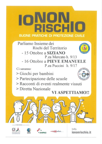 CAMPAGNA NAZIONALE "IO NON RISCHIO" - 15 OTTOBRE 2022