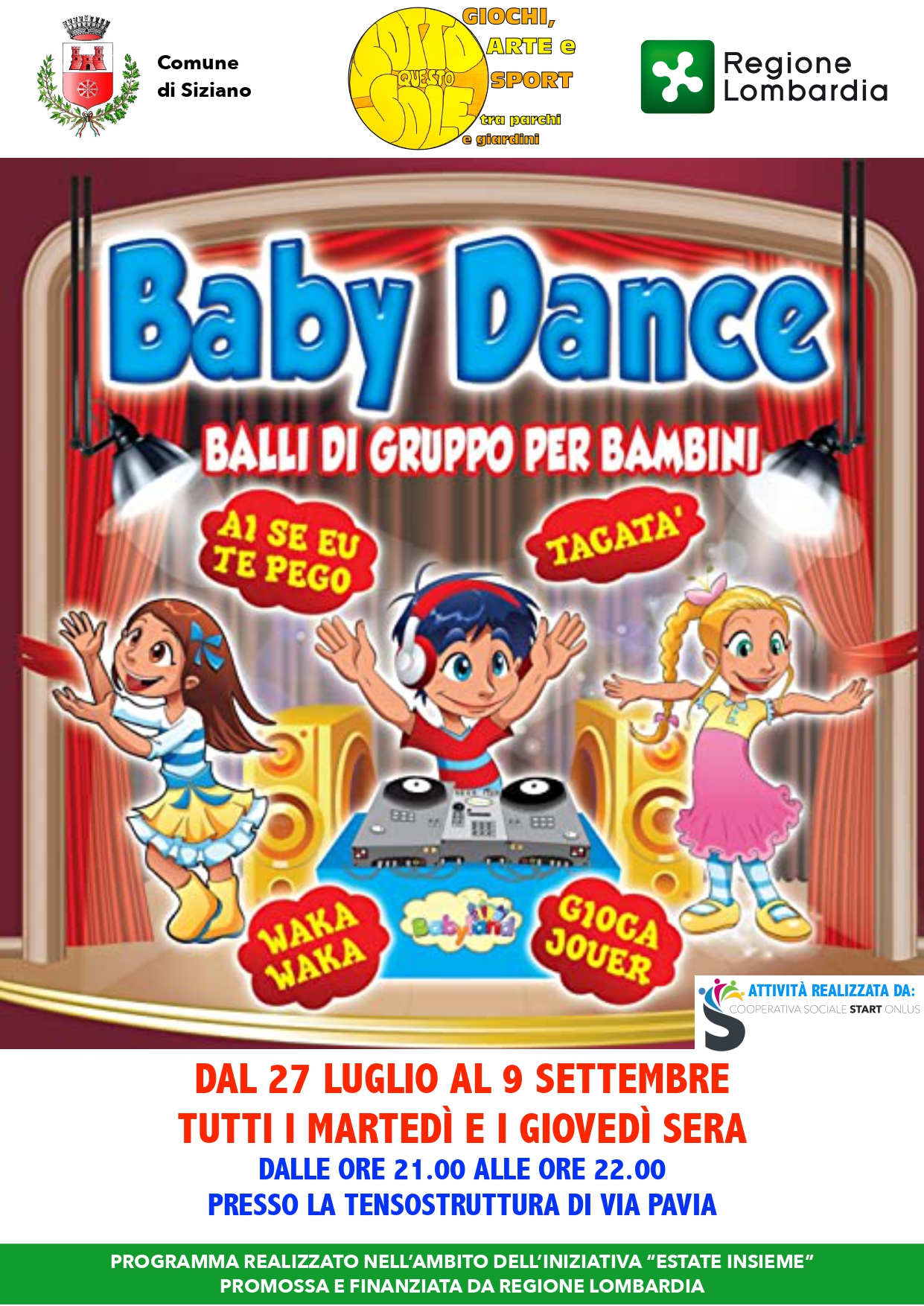 “SOTTO QUESTO SOLE” - Baby Dance, balli di gruppo per bambini