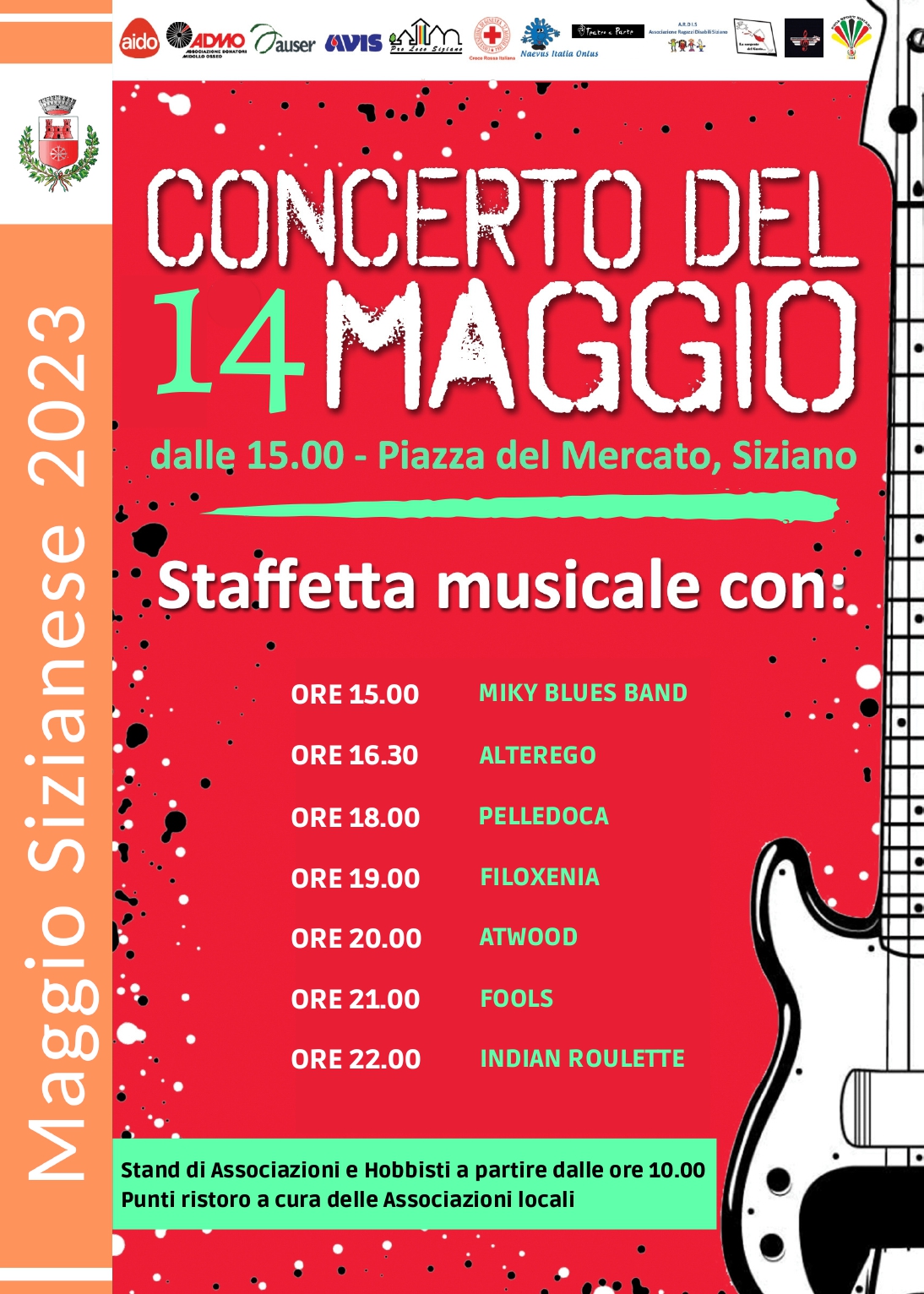 Concerto del 14 maggio in piazza del mercato - maggio sizianese 2023