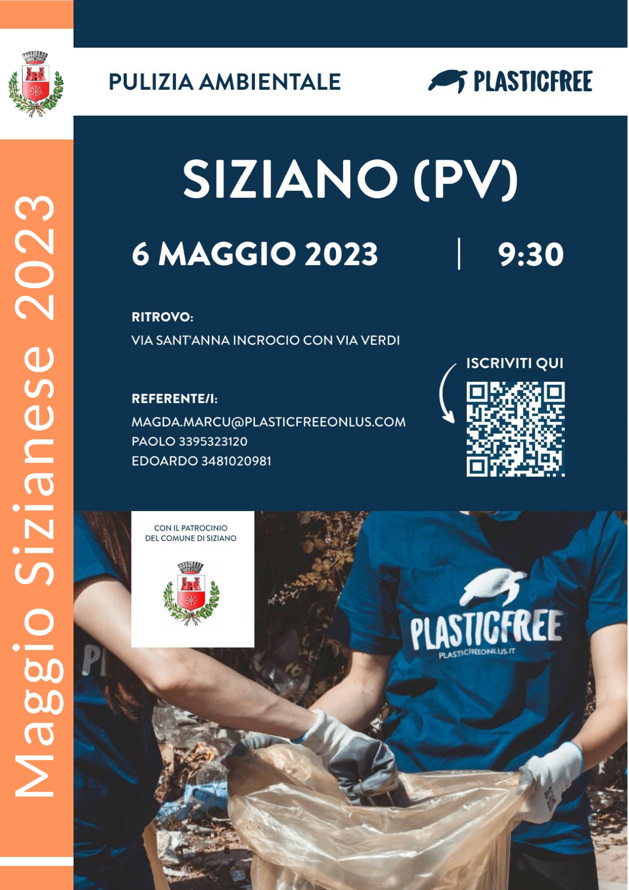 Sabato 6 maggio - clean up! evento di pulizia ambientale organizzato da plastc free odv onlus