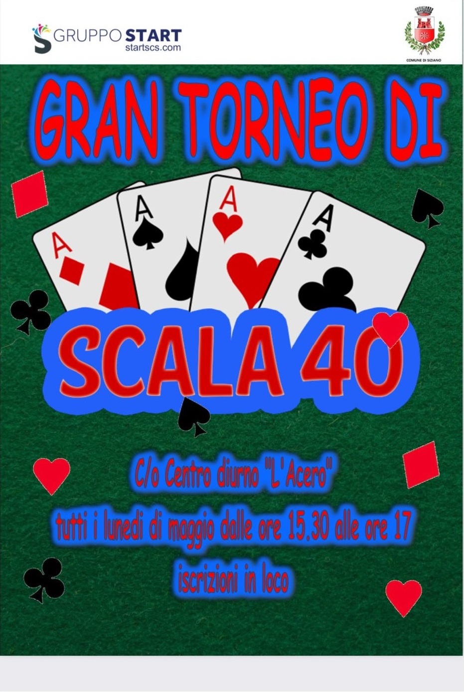 Gran torneo di scala 40 al centro diurno "l'acero"