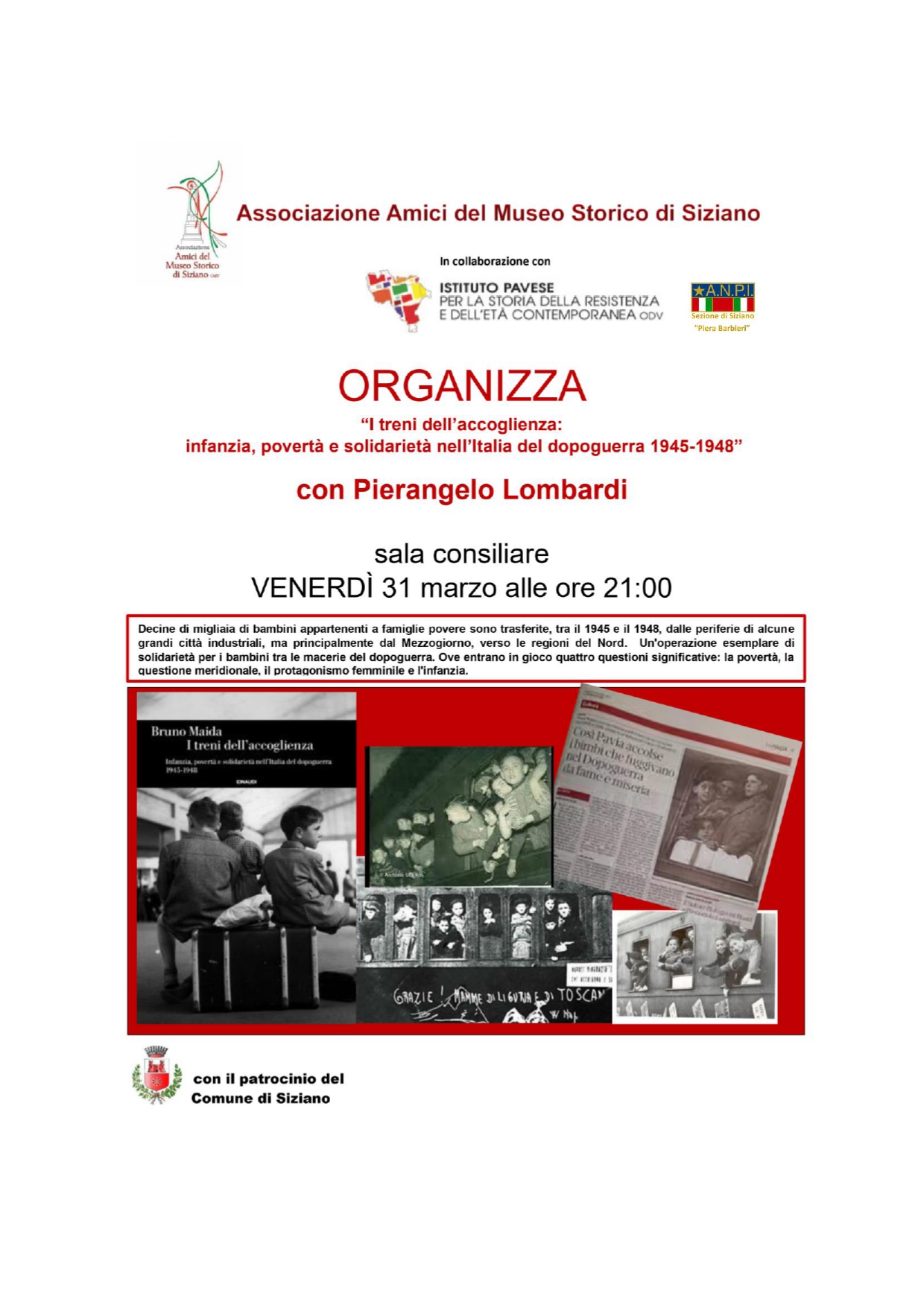 I treni dell'accoglienza: infanzia, poverta' e solidarieta' nell'italia del dopoguerra 1945-1948