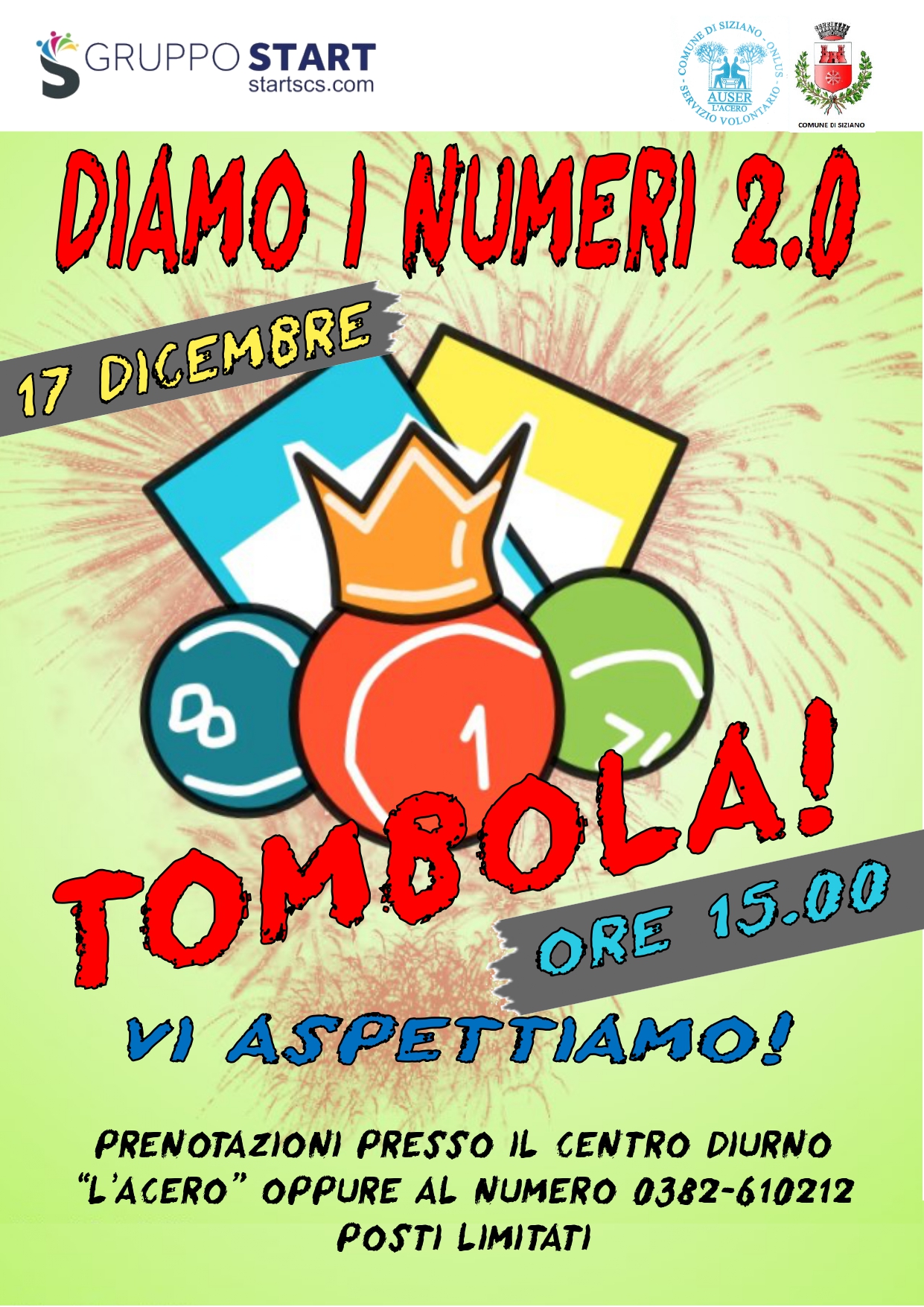 DIAMO I NUMERI 2.0 - TOMBOLATA 17 DICEMBRE 2023