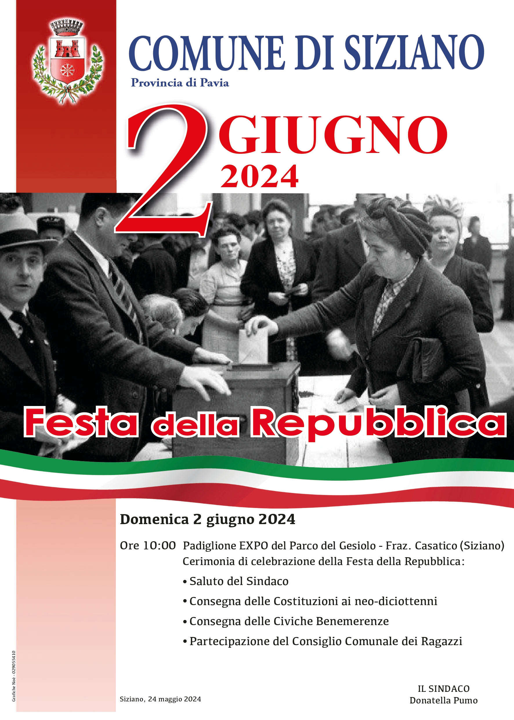 DOMENICA 2 GIUGNO 2024: FESTA DELLA REPUBBLICA