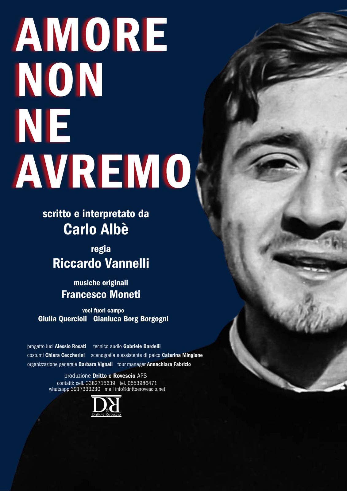 15 MARZO 2024:  SPETTACOLO ''AMORE NON NE AVREMO. UNA NOTTE CON PEPPINO IMPASTATO'' IN OCCASIONE DELLA GIORNATA DELLA MEMORIA DELLE VITTIME INNOCENTI DELLE MAFIE 